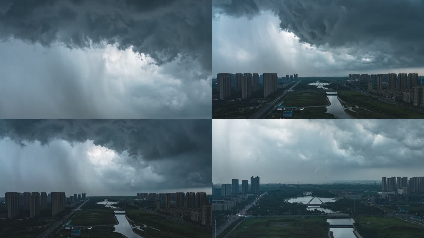 【4K】城市雷雨暴雨