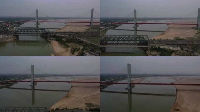 山西旅游河津龙门大桥4K航拍