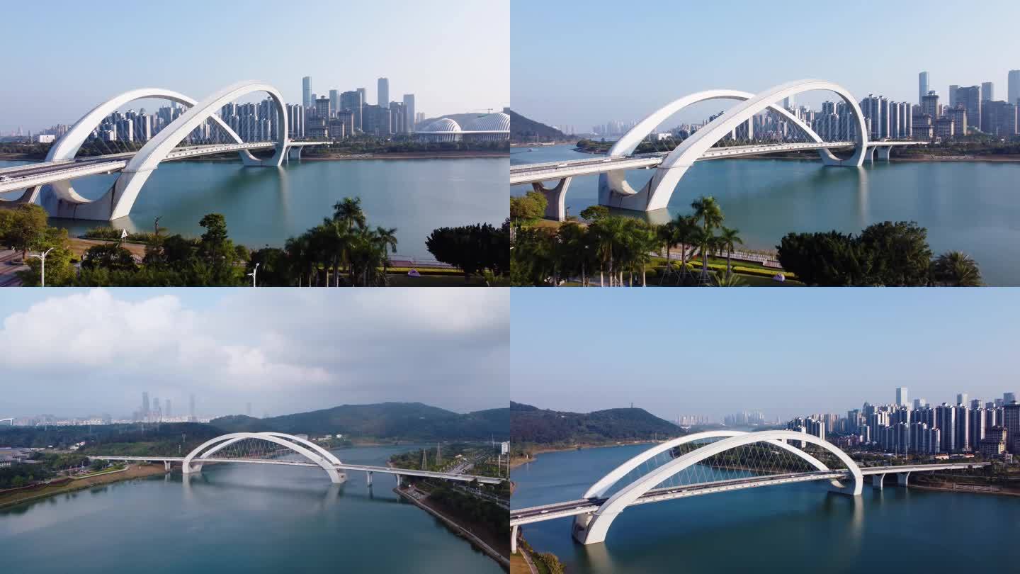 4k航拍广西南宁大桥