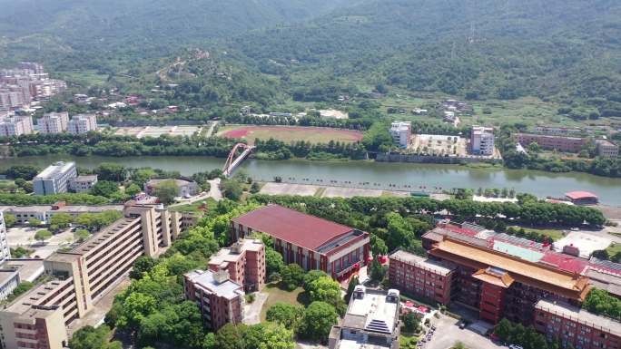 福建省泉州市洛江区马甲镇仰恩大学航拍校园