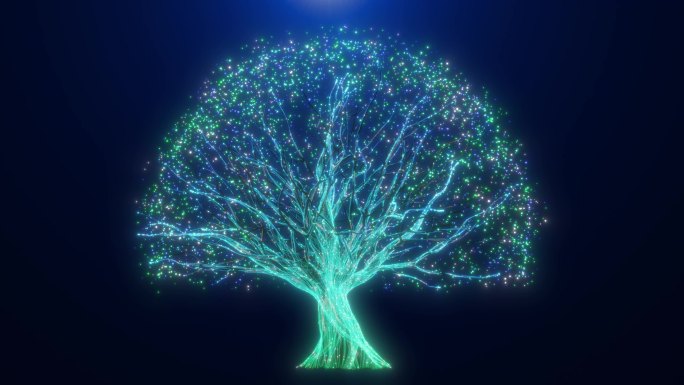 单个粒子树生长C4D工程+高清视频