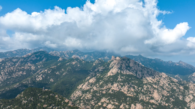 青岛崂山风光延时航拍4K