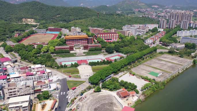 福建省泉州市洛江区马甲镇仰恩大学航拍校园