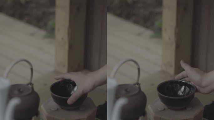 竖屏宋代点茶建盏瓷器仪式感新中式抹茶