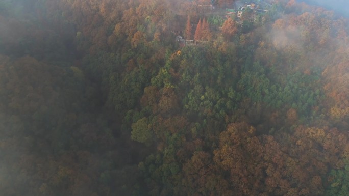 航拍安康香溪洞景区风光