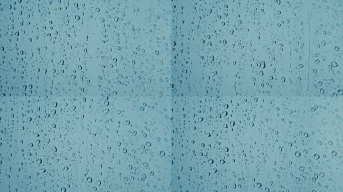 【4K】窗户玻璃雨滴