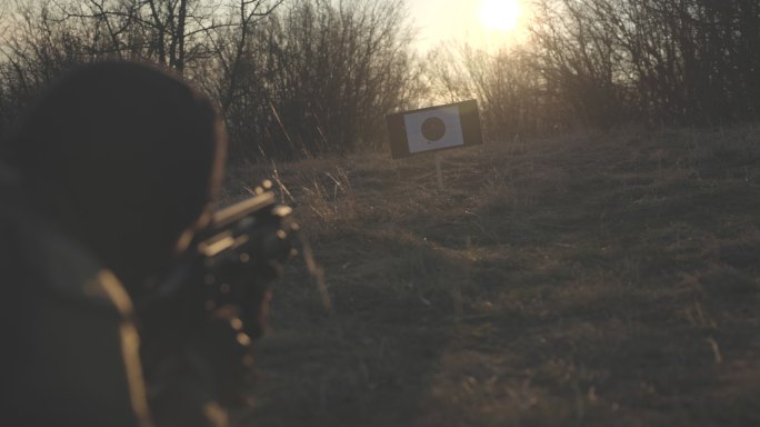 用气枪射击射击训练打靶靶子