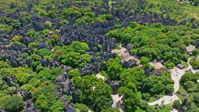 【正版素材】云南石林风景区航拍0609