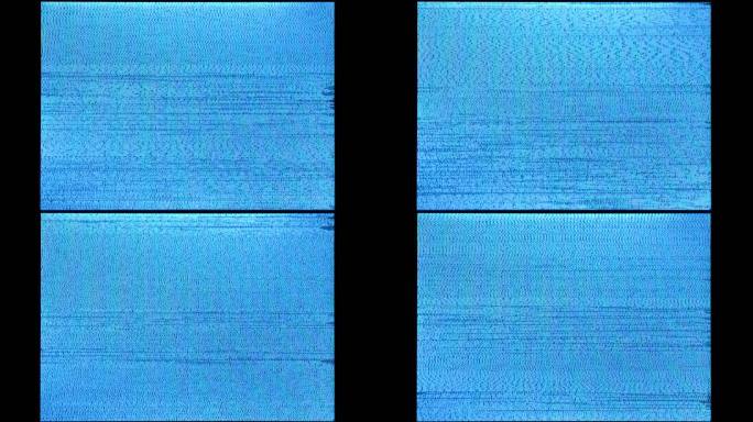 电视故障、静态噪声、失真信号问题、错误视频损坏、80年代复古风格