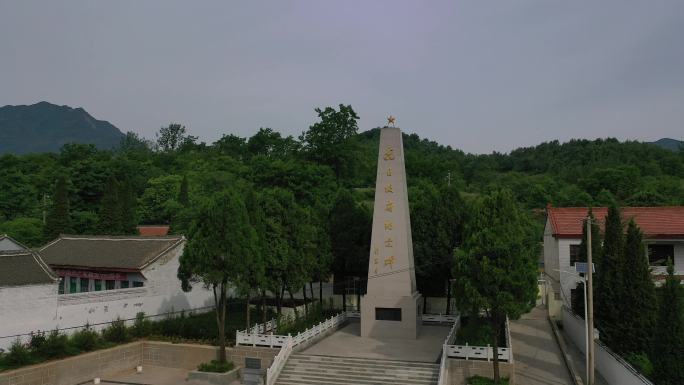 山西旅游垣曲县抗日战役纪念碑4K航拍
