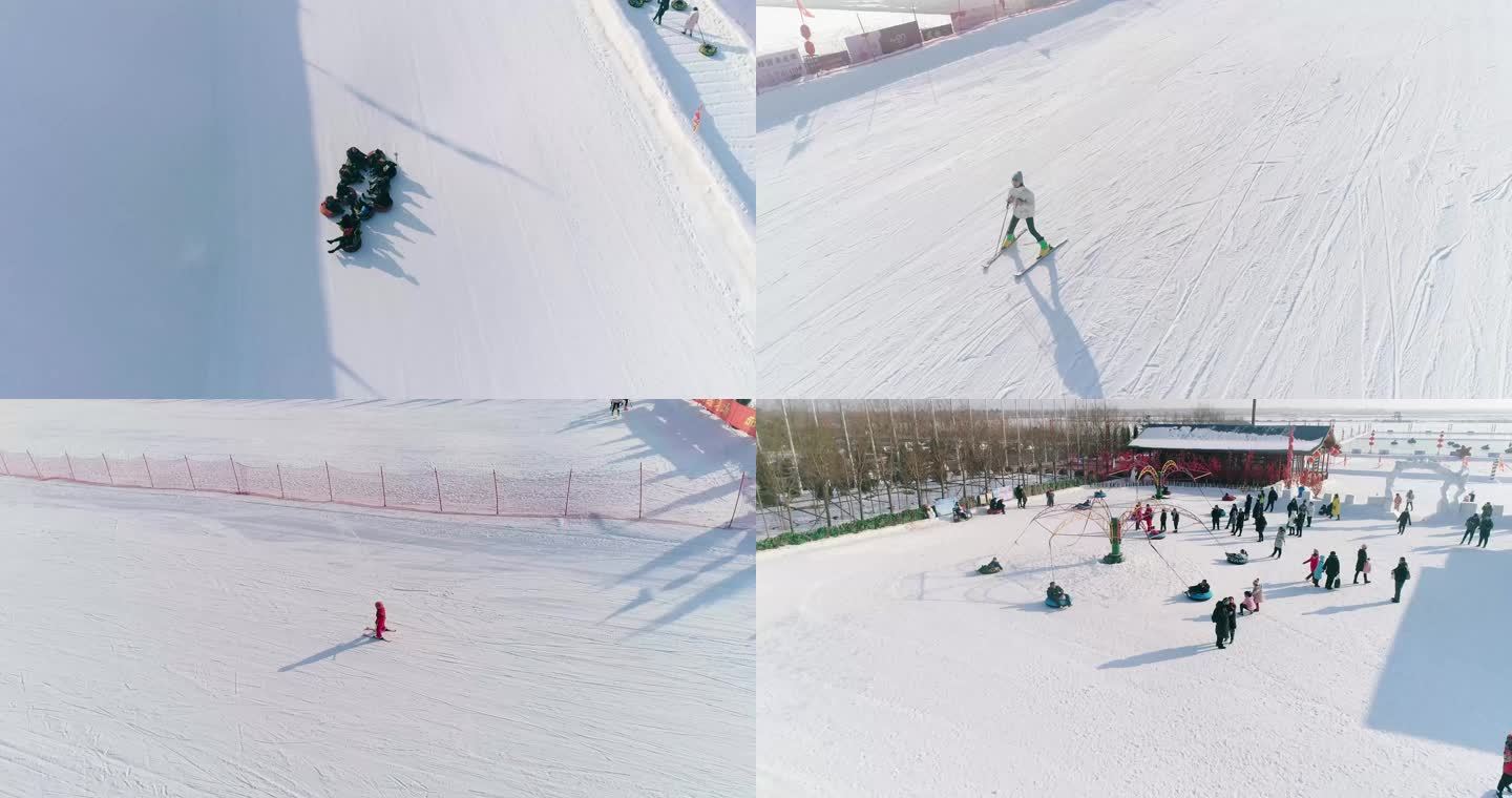 冬（4）：滑雪、雪上娱乐、运动（航拍）