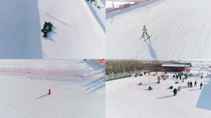 冬（4）：滑雪、雪上娱乐、运动（航拍）