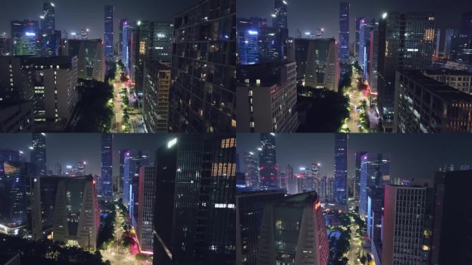 深圳市南山软件产业基地夜景航拍