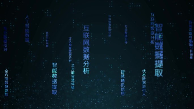 科技感文字流竖版