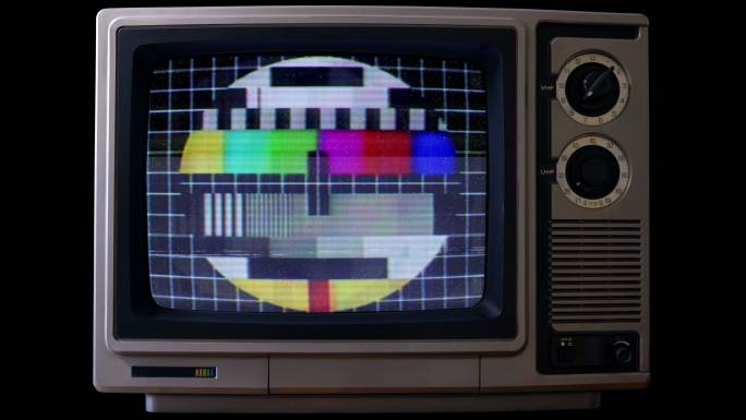 复古复古电视机模拟电视屏幕阿尔法面罩
