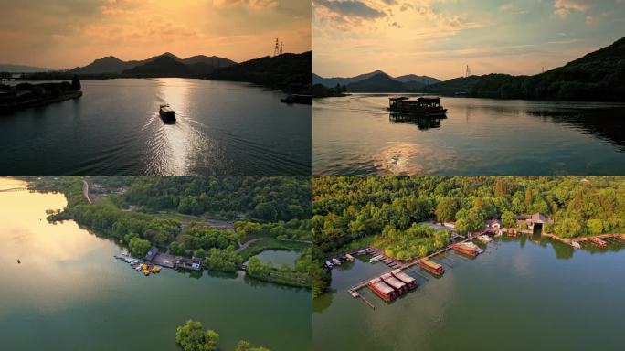 杭州湘湖大全景多镜头  航拍