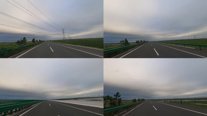 高速公路 阴雨 云朵