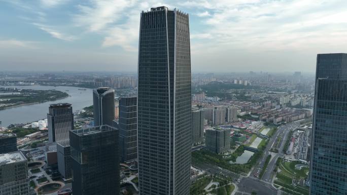 4K原素材-航拍上海星扬西岸中心