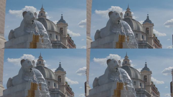 罗马波波罗广场：喷泉和雕像