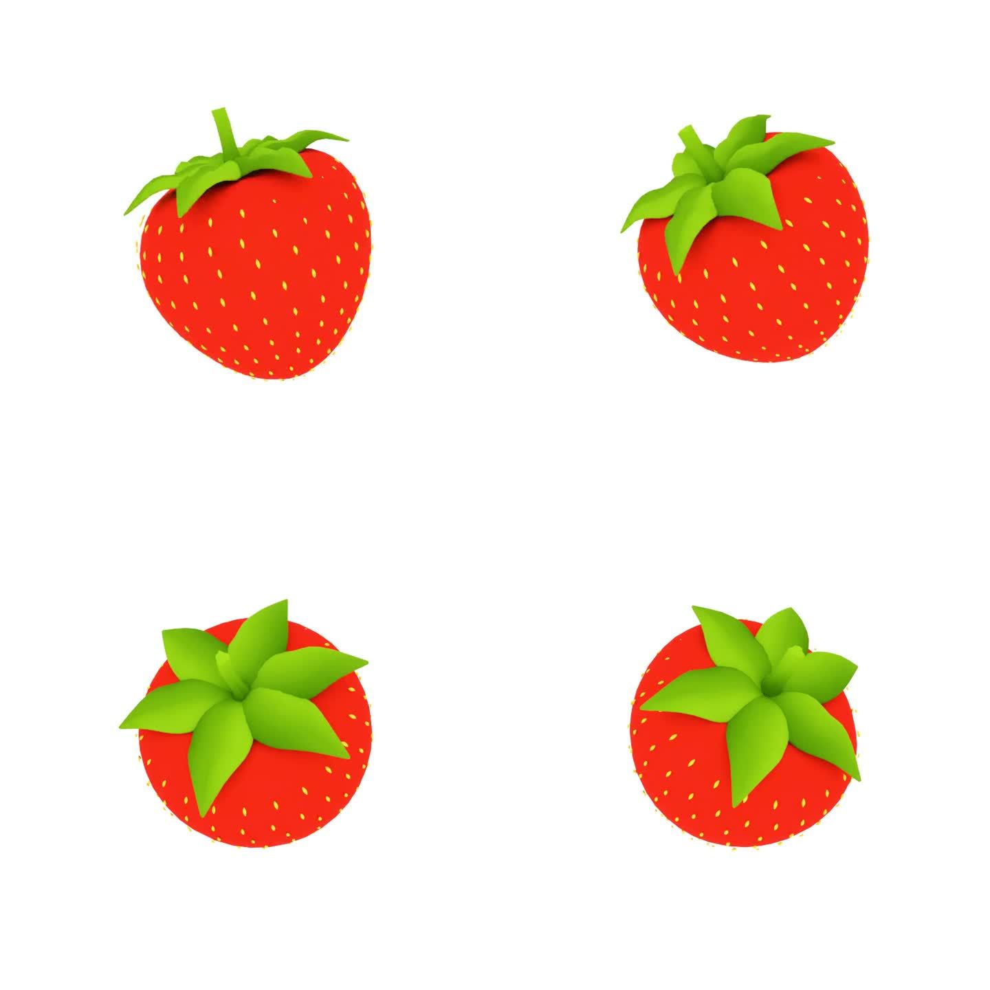 c4d水果草莓