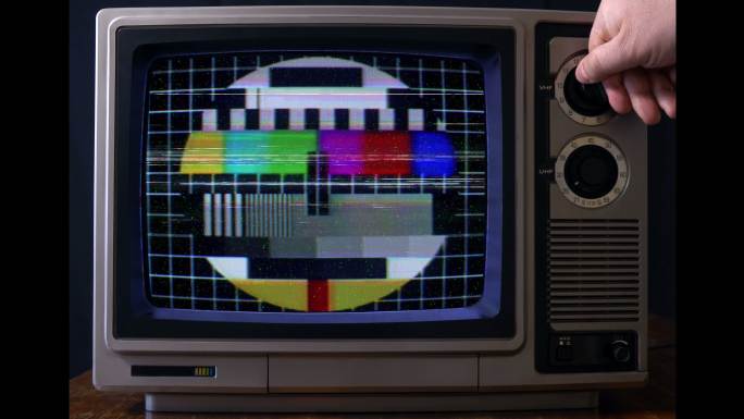 复古复古电视机模拟电视屏幕阿尔法面罩
