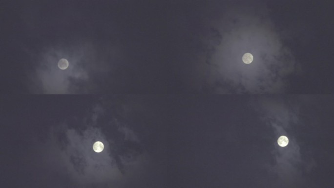 云与月亮 圆月