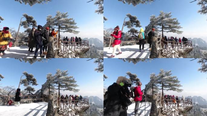 黄山冬季雪景延时摄影