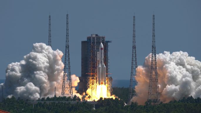 【商用4K】长焦天宫空间站问天实验舱发射