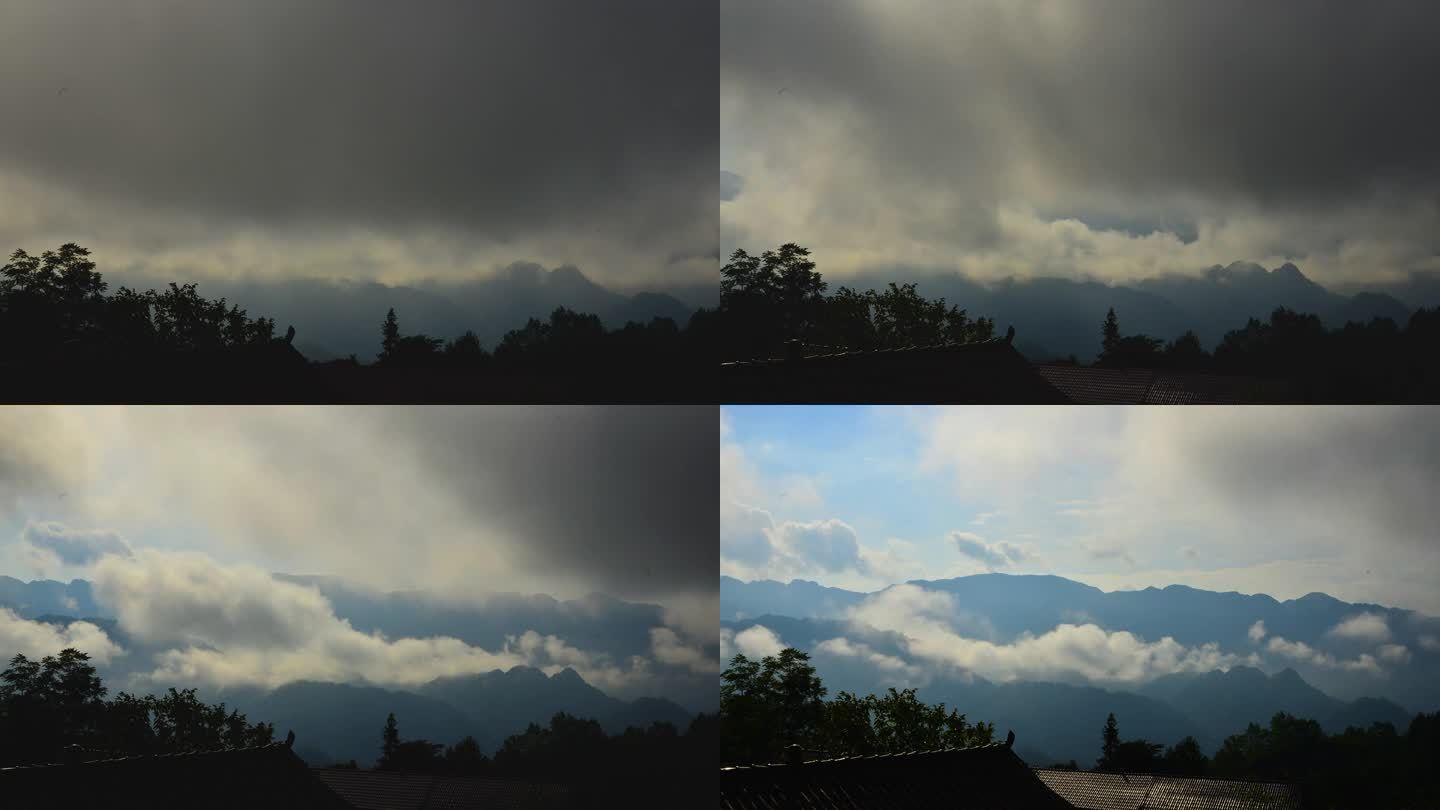 乌云散云，阴转晴天，云开雾散  雨过天晴