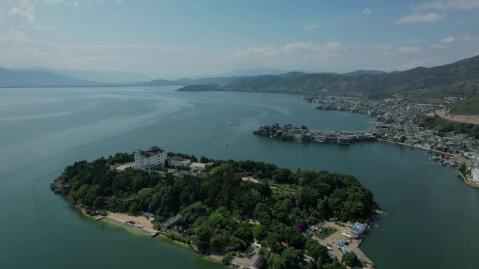 云南 大理 洱海 双廊镇 海岛 群山