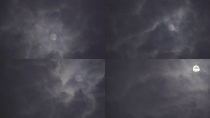 云与月亮 圆月