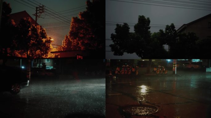 台风狂风暴雨夜晚出行多段全集