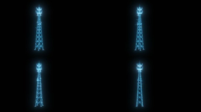 发光全息5G信号塔透明通道素材