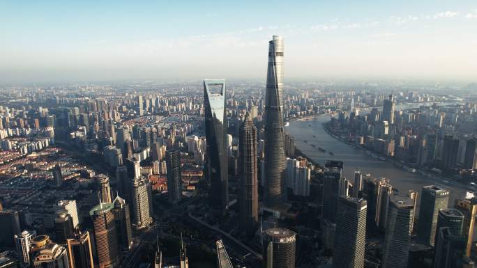 上海天际线鸟瞰图国际建设速度电子商务