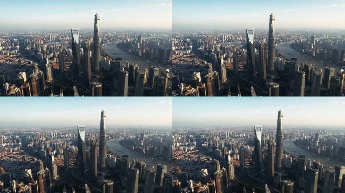 上海天际线鸟瞰图国际建设速度电子商务