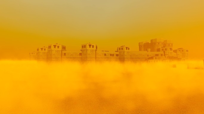 沙漠城堡古城三维动画01