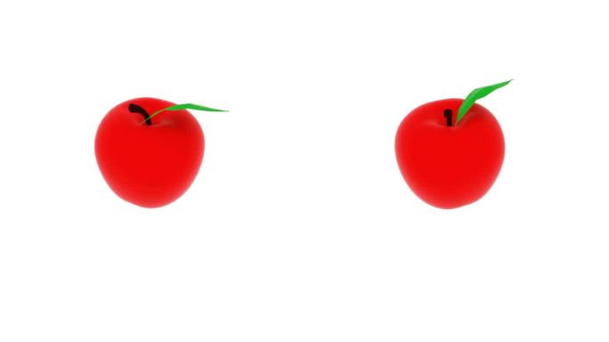 c4d水果红苹果