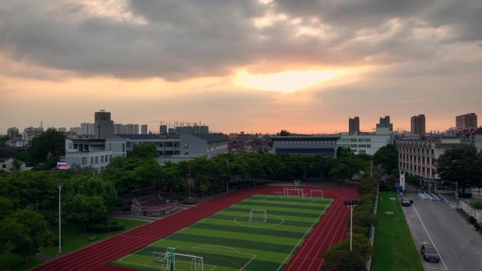 学校操场航拍