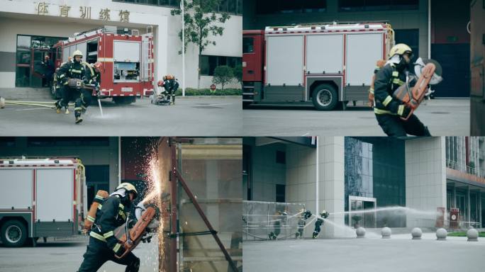 消防演练4K原创高清视频