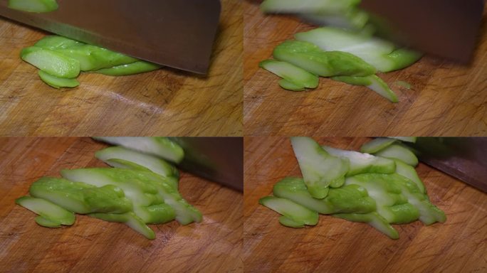 清洗佛手瓜洋瓜切片做菜 (3)