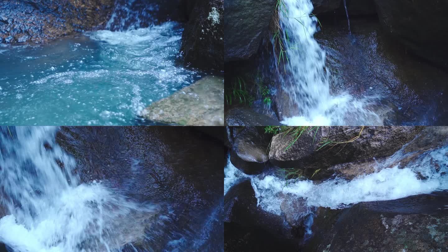 山上的瀑布河水溪流山泉河流山水