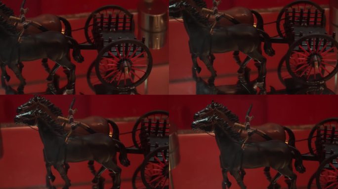 玩具模型中国古代马车模型战车汉代马车