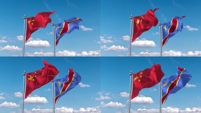 中国- 刚果民主共和国国旗