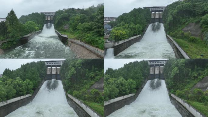 浙江绍兴诸暨东白湖陈蔡水库开闸泄洪放水