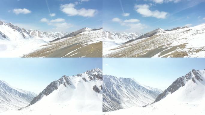 青海 岗什卡雪山 雪景 航拍 雪山