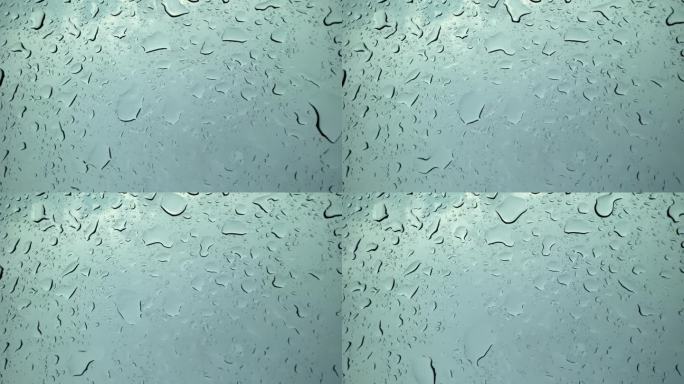 下雨天车窗上的水珠