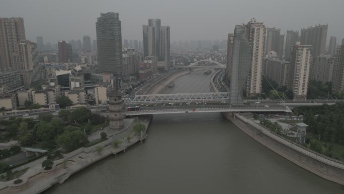 安徽芜湖临江桥 4k航拍 江景短视频