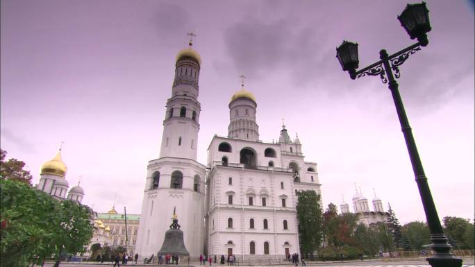 莫斯科红场外景空镜展示炮台教堂等素材