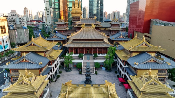 上海 静安寺 寺庙 古建筑 大雄宝殿