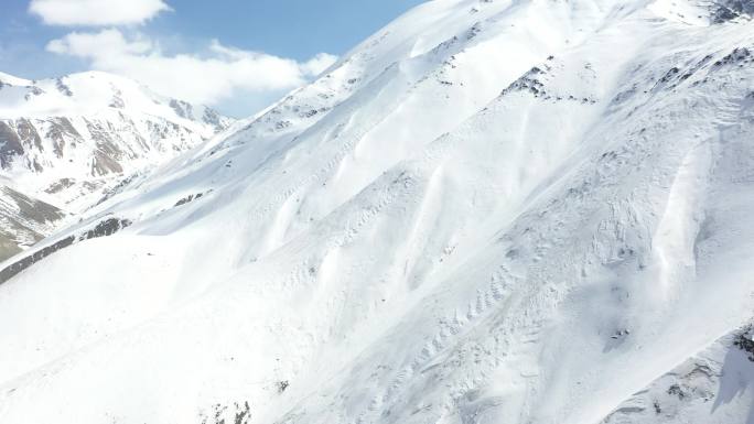 青海 岗什卡雪山 雪景 航拍 雪山